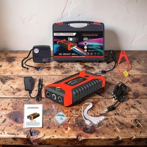 Enhanced Quality Portable High Performance 12V 99800mAh 2-in-1 Multi-Functional High Power Car Emergency Jump Starter Kit with Tire Inflator Air Compressor