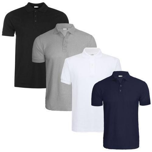 4 Pieces of Short Sleeves Polo Shirt - Multicolour