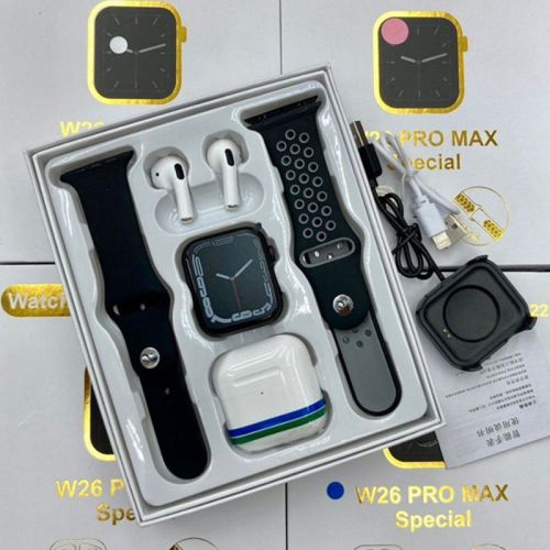 W26 Pro Max Smart Watch And Free Earpods