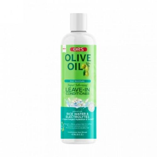 Olive Oil Super Silkening Leave-In Conditioner 473ml With Rice Water Detangles Moisturizes