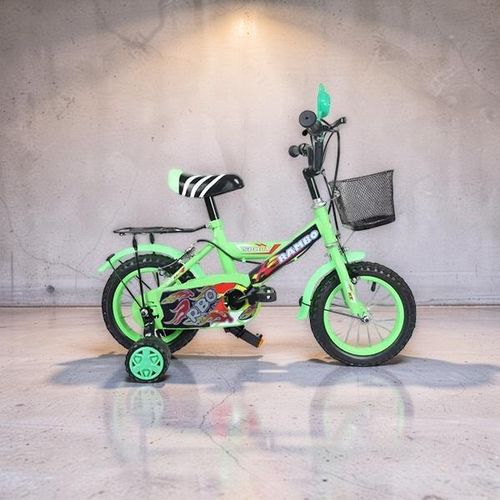 Basket Fun Safe 2-4 years Boys and Girls Enhanced Quality Green Size 12 Inch 2-4 years Old 85100 cmChildren Kids Bike Bicycle with Stabilizer Front Basket