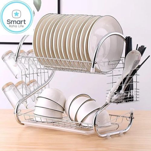 RahaLife 20nch Stainless Steel Dish Rack-2 Tier