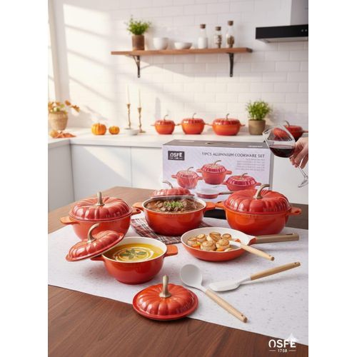 9 PCS USFE PUMPKIN Granite cookware set