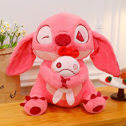 Disney Big Size Hold Duck Stitch Plush Toy Cute Stitch Holding Duck Dolls Rabbit Embrace Love Stitch Doll Pillow Xmas Gifts