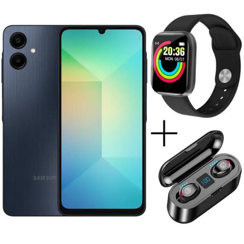 A06, 6.7'', 4GB RAM + 64GB ROM, 5000MAH, Dual Sim, 50MP - Black + Free Gifts