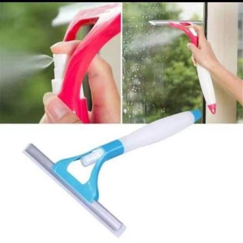 2-in-1 Spray Window Squeegee Cleaner – Integrated Water Spray Bottle and Glass Wiper – Professional Handheld Tool for Mirrors, Windows, and Shower Doors
