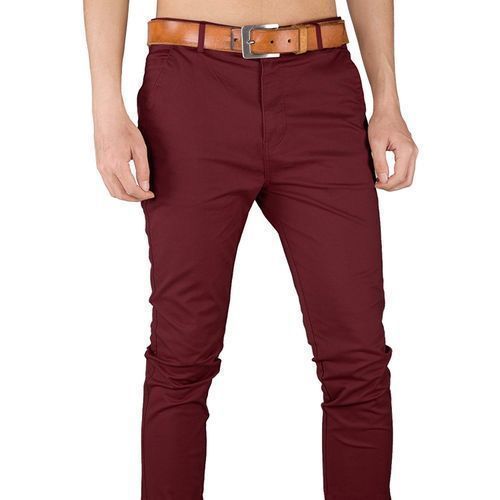 Soft Khaki Trousers-Maroon