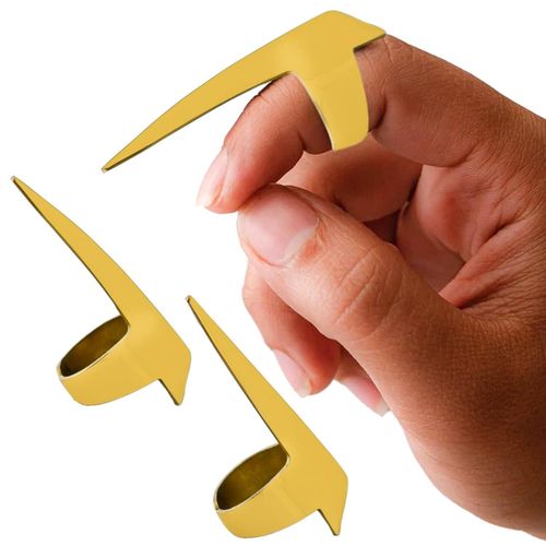 2PCS Pro Hair Parting & Sectioning Rings - Stainless Steel Finger Quick Braiding Pick Tool for Precise Styling & Installation of Hair Extensions