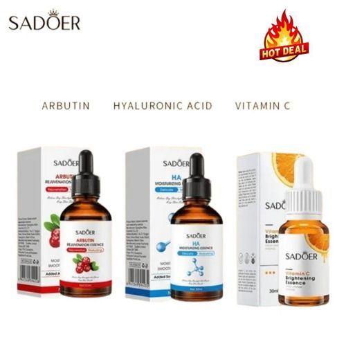 Nourishing Arbutin Vitamin C Serum Hyaluronic Acid Essence Facial Serum Moisturizing Hydrating Glowing Anti-Ageing Skincare combo