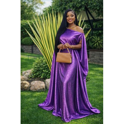 Purple printed kaftan