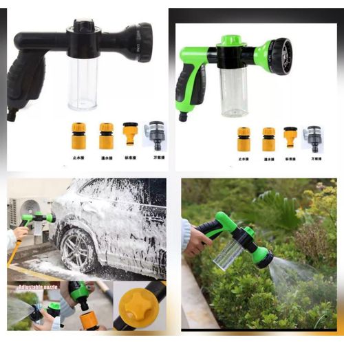 Multi-Functional Garden Hose Spray Gun with Integrated Foam Cannon