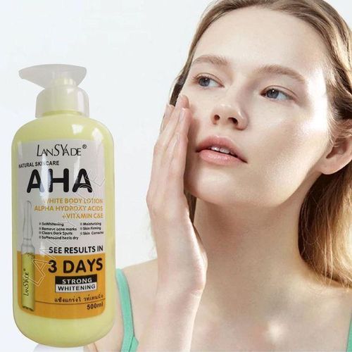 AHA Lotion 5X Body Whitening Alpha Hydroxy Acid + Vitamin C & E See Results In 3 Days