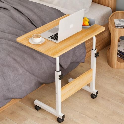 Super Quality High Performance 60 x 40 cm Adjustable Mobile Desk for Study Bedroom Office Laptop Table Computer Desk Desktop with Moveable Wheels