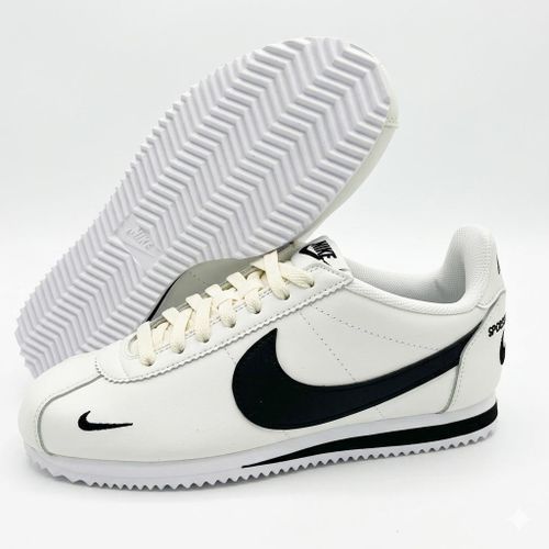 Classic Cortez Leather White Black with Rare Mini Toe Swoosh