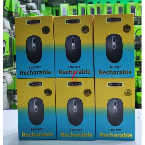 Flame FMO-W02 – Ultra-Slim Wireless Rechargeable Mouse With Bluetooth, Sleek Design, Silent Clicks, Portable