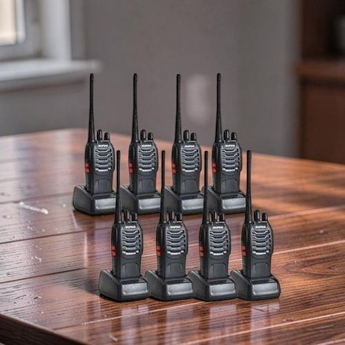 BF-888S Security Portable 3-5Kms Range 16 Channels Hand Held Portable 2-Way Communication Walkie Talkie Radio Calls-8 Pieces