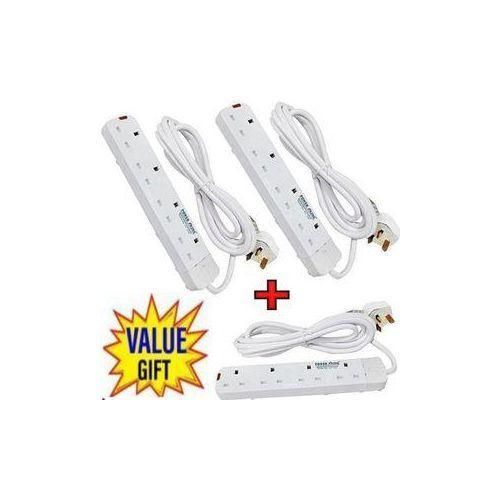 Power King HOME BEST 4 WAY POWER EXTENSION WITH LONG CABLE 2FREE 4WAY POWER EXTENSION