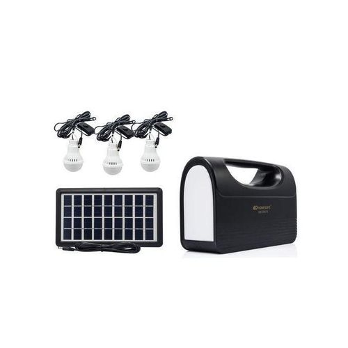 Solar Lighting System Kit With 3 LED Lights, Solar Panel, Power Cable And Multiple Phone Charger