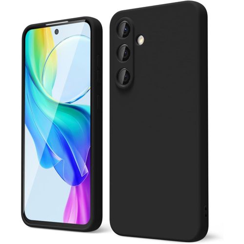 Soft Silicone Slim Fit Cover Anti-Scratch Shockproof Case for Samsung Galaxy S25 - Black