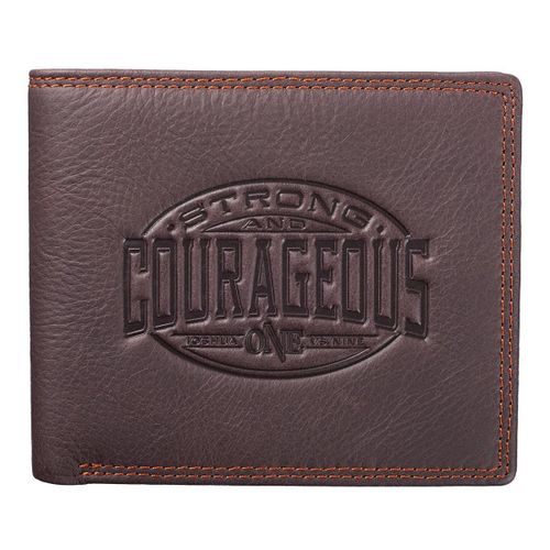 Genuine Leather Wallet- Strong And Courageous