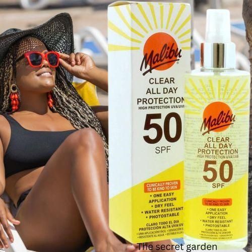 Malibu Clear All Day Protection SPF 50 Clear Spray Sun Protection, 250ml
