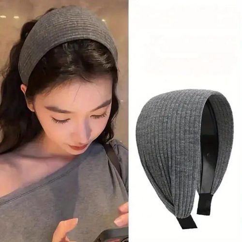 Anti-Slip Ribbed Elastic Hairband – Comfortable Stretch Headband for Sports & Daily Wear