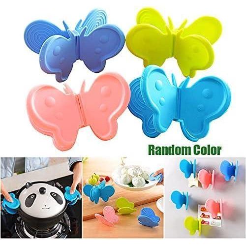 4-Piece Silicone Mini Butterfly Hot Pot Holder Set