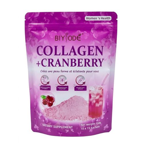 Multi Collagen Cranberry Womens Health Dietary Supplement Improves Skin Elasticity Supports Urinary Health And Strengthens Joints