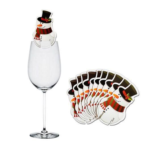 Christmas Cup Card Xmas Party Santa Hat Wine Glass
