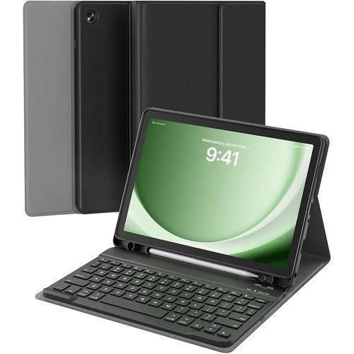 Org for Samsung Galaxy Tab A9/A11 Plus Case with Keyboard, for A9+ 2023/ A11+ 2025 11 Inch Tablet with Detachable Wireless Keyboard, Multi-Angle Stand Folio Cover with S Pen Holder, Black