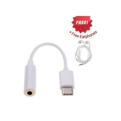 Type C To 3.5 Mm Jack Audio Connector Noise Cancel Headphones+Free Earphones