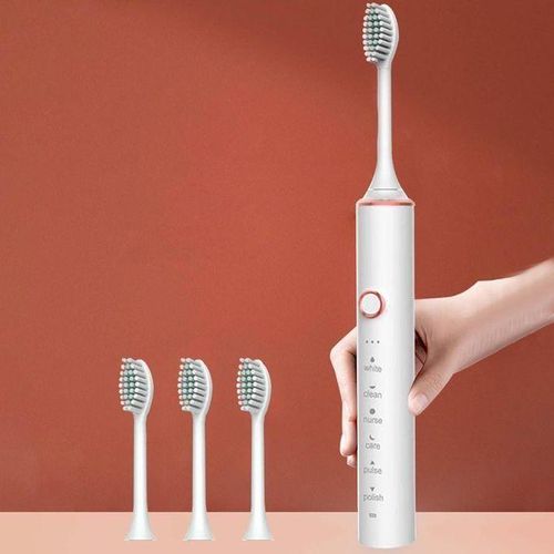 Electric Toothbrushes With 3 Brush Heads 5 Modes 2 Minutes Smart Timer Rechargeable Electric Toothbrush For Adults And Kids IPX7 Waterproof Cleaning Toothbrushes