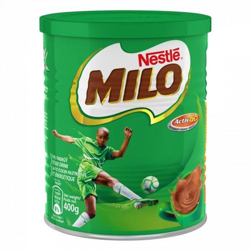 Milo Activ-Go Powdered Malt Drink Tin 400g Fortified with 5 Vitamins & 3 Minerals Rich Chocolate Malt Taste