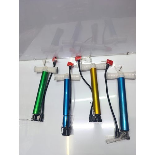 Ball Pump & Bike Floor Pump with High-Pressure Buffer - Portable Manual Inflator with Gauge-The Bottom Is Foldable