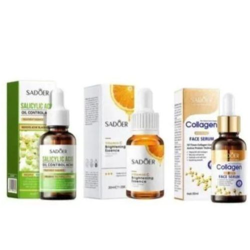 3 in 1 Salicylic Acid Acne Treatment Essence Vitamin C Face Brightening Essence Collagen Anti Aging Serum