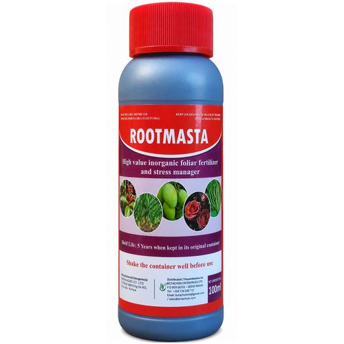ROOTMASTA 100ml. Roots & Leaf Growth, Stress Management, Yield Enhancement, Plant Resilience, Soil Health. Makes 50 litres