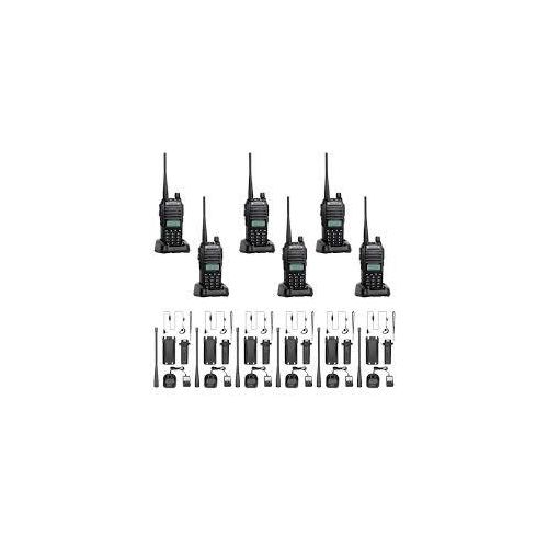 UV-82 Quality 10 Km Walkie Talkie Radio Calls -6 Pieces