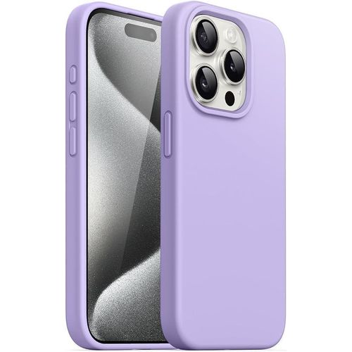 Soft Silicone Slim Fit Cover Anti-Scratch Shockproof Case for Apple iPhone 16 Pro Max - Purple