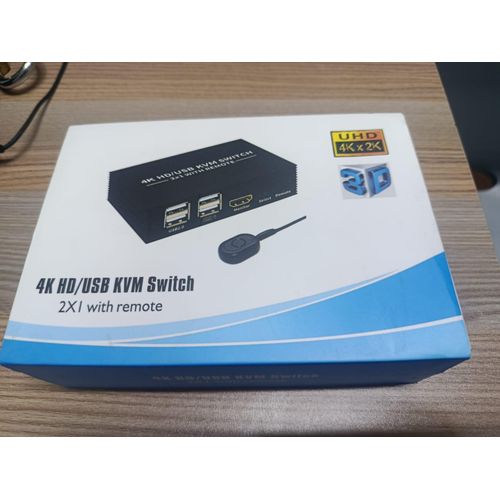 4K HD/USB KVM Switch 2x1 with remote