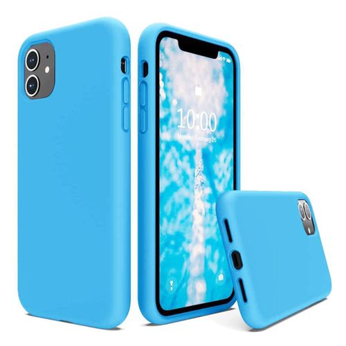 Soft Silicone Slim Fit Cover Anti-Scratch Shockproof Case for Apple iPhone 12 - Sky Blue