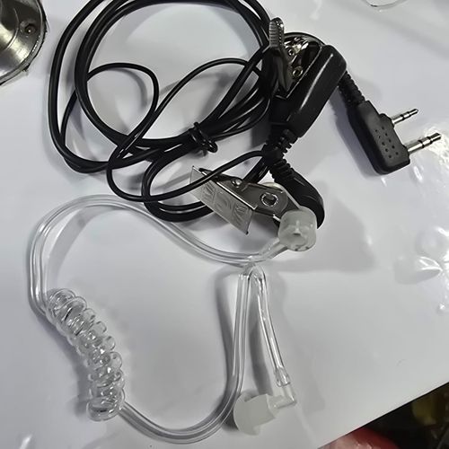 Two Way Radio Security Acoustic Tube Earpiece with Push To Talk Button