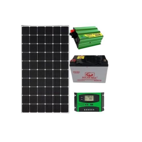 80 Watts Monocrystalline solar panel +50Ah solar battery +300 Watts solar inverter+ 10ah solar charge controller