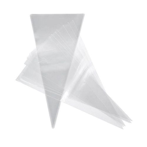 50 Pcs Clear Cellophane Cone Bags Large Size Party Sweet Cello Candy
