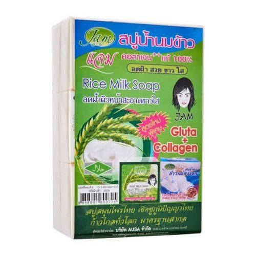 6PcsRice Milk Soap With Gluta And Collagen ( 6x60g)