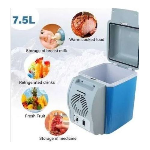 7.5L Portable Car Refrigerator Cooler & Warmer – Mini Electric Fridge 12V for Travel Camping Road Trips