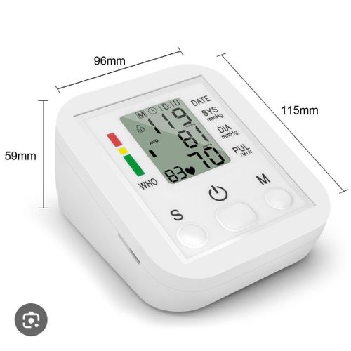 Digital Arm Wrap Pulse and Blood Pressure Monitor with USB Charging and Battery Option Accurate Home Health Tracker for Adults and Seniors