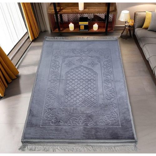 Velvet Islamic Prayer Mat – Soft Comfortable Plush Mat