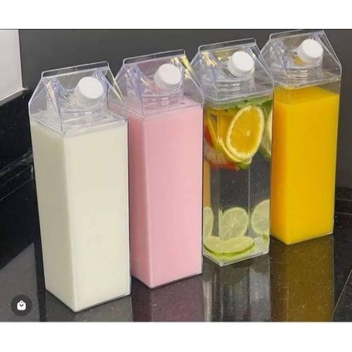 Clear Acrylic Milk Water Bottle
