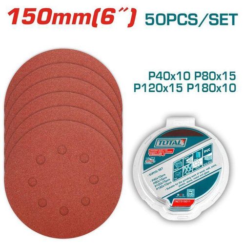 TAC7315011 Sanding sheet for random orbital sander Size:150mm 50Pcs/set