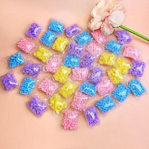 40 pieces - Laundry Fragrance Beads Pouch Water Soluble Scent Booster Beads for Washing Machine Long Lasting Fresh Fragrance Softener Beads for Clothes Wardrobe Fabric Care